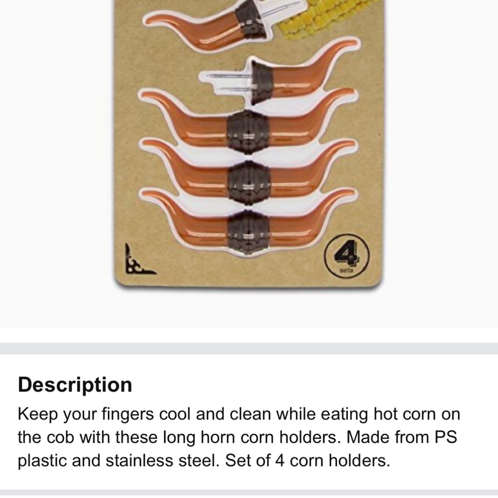 DCI LONGHORN CORN HOLDERS NWT - Picture 4 of 4